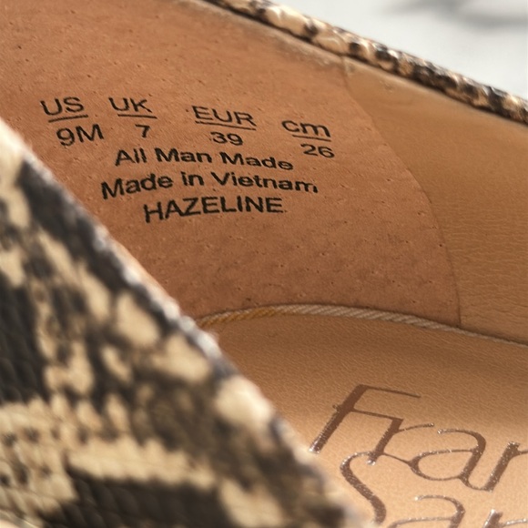 Pre owned/ Franco Sarto Snakeskin Patterned Women's Flats - Picture 6 of 15